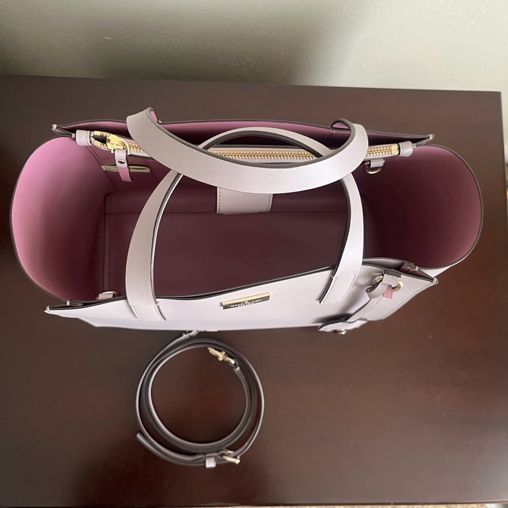 Kate Spade Nelle Putnam Drive Lavender Purple Crossbody Purse 9.6Hx15.6Wx4.7D - Picture 4 of 12